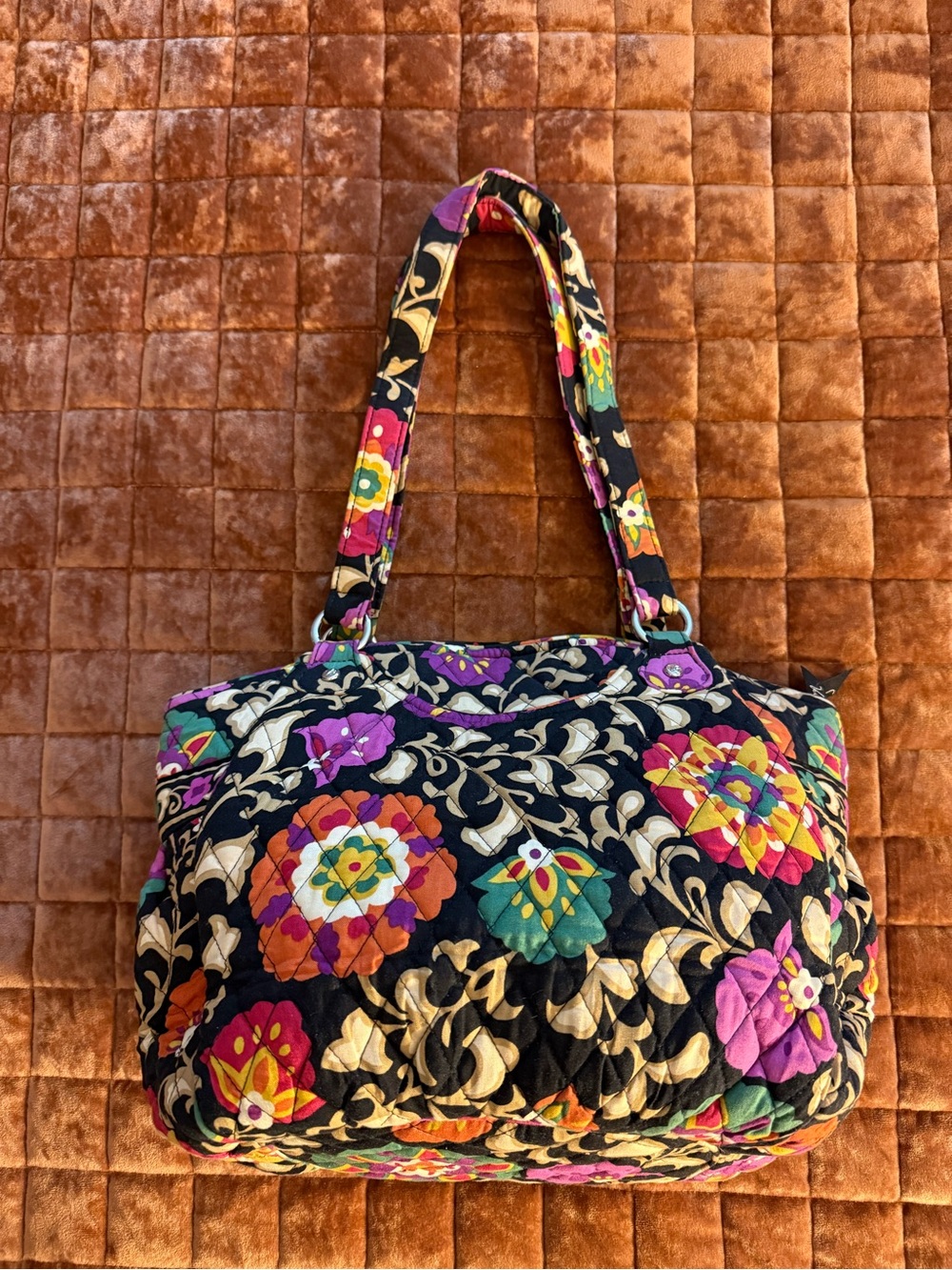 Vera Bradley tote bag in the "Suzani" pattern.